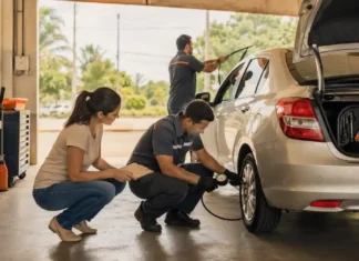 Vai pegar a estrada? Veja o que revisar no carro antes da viagem Técnico confere componentes básicos do carro antes de uma viagem em Rondônia