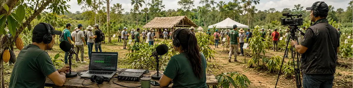 RuralCast no Dia de Campo grava podcasts e entrevistas durante cobertura especial em Rondônia