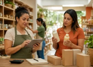 Intenção de consumo avança e traz sinais para Rondônia Intenção de consumo é analisada por comerciante e cliente em estabelecimento de Rondônia