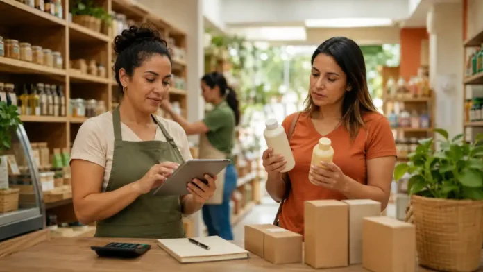 Comerciante acompanha sinais de consumo no varejo Intenção de consumo é analisada por comerciante e cliente em estabelecimento de Rondônia