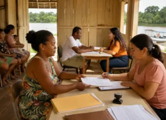 Justiça itinerante leva serviços e registra demandas em Pedras Negras MPRO em Pedras Negras acompanha atendimento jurídico à comunidade quilombola