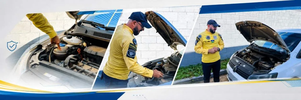 Revisão preventiva do veículo inclui conferência do motor, fluidos e componentes básicos