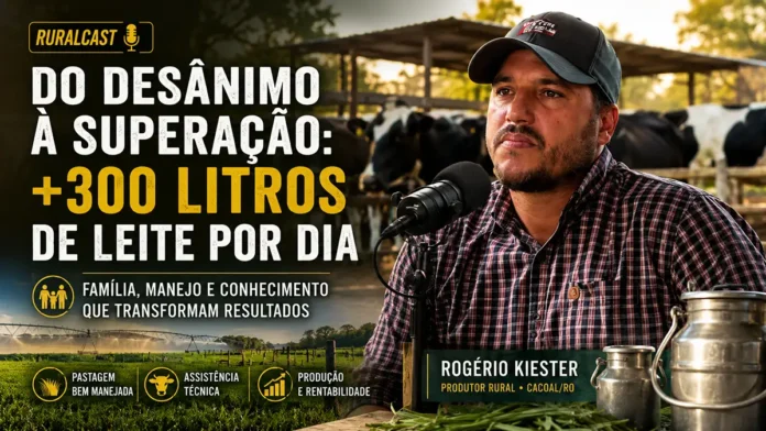 Rogério Kiester participa do RuralCast sobre pecuária leiteira em Rondônia, assistência técnica e produção de mais de 300 litros de leite