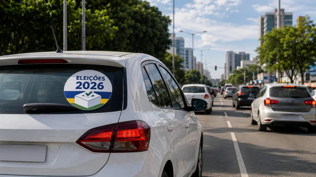 Adesivos eleitorais em Rondônia: veja as regras para 2026 Adesivos eleitorais em Rondônia em carro particular durante as Eleições 2026