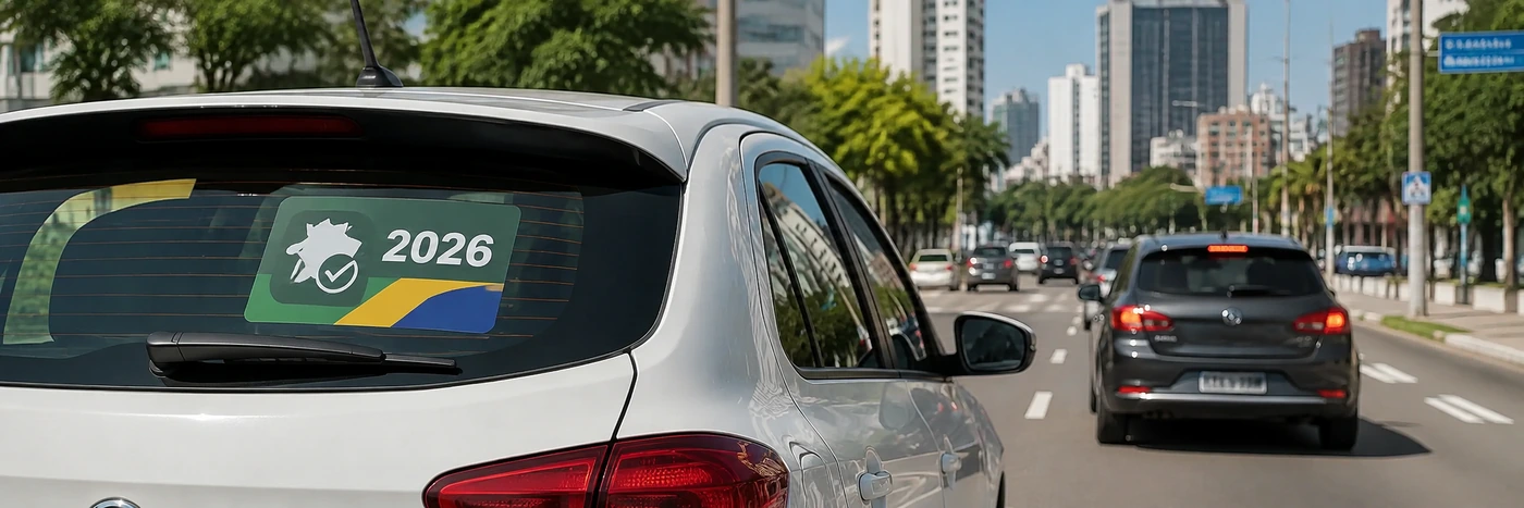 Regras para adesivos eleitorais em veículos em Rondônia Veículo com adesivo eleitoral ilustra regras de propaganda nas Eleições 2026 em Rondônia