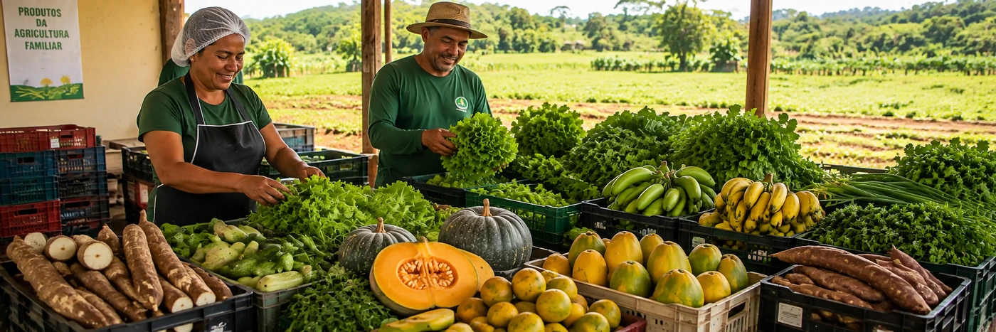 Produtores organizam alimentos da agricultura familiar em Jaru para fornecimento escolar