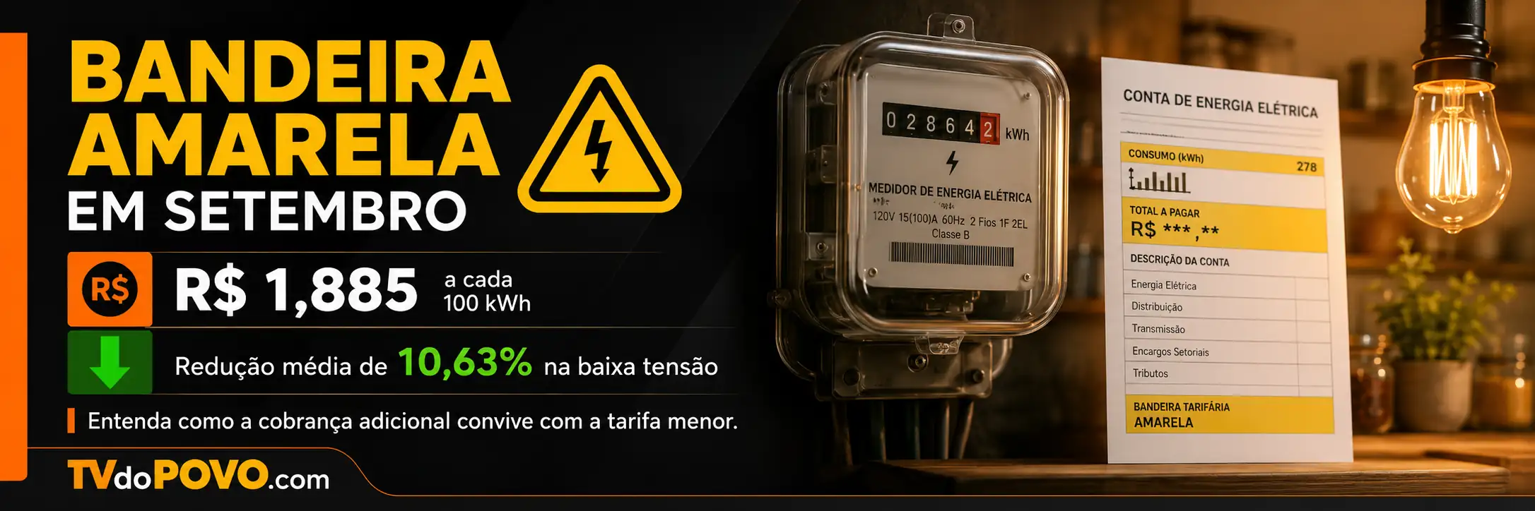 Bandeira amarela e consumo de energia em Rondônia Rede elétrica urbana em matéria sobre bandeira amarela em Rondônia