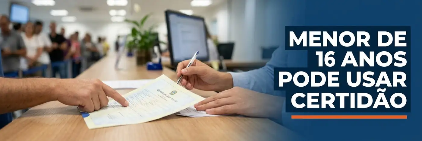 Certidão pode identificar menor de 16 anos no BPC BPC menor de 16 anos com certidão de nascimento em atendimento no INSS