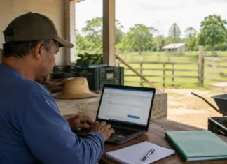 Cadastro do produtor rural já pode ser feito pelo PVH+ em Porto Velho Cadastro do produtor rural é acessado por trabalhador do campo em propriedade de Porto Velho.