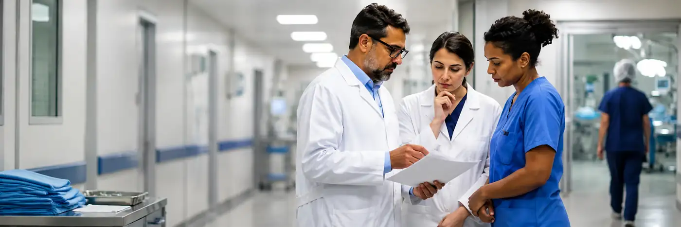 Equipe médica especializada em atendimento cirúrgico em Vilhena Equipe médica acompanha atendimento relacionado às cirurgias em Vilhena