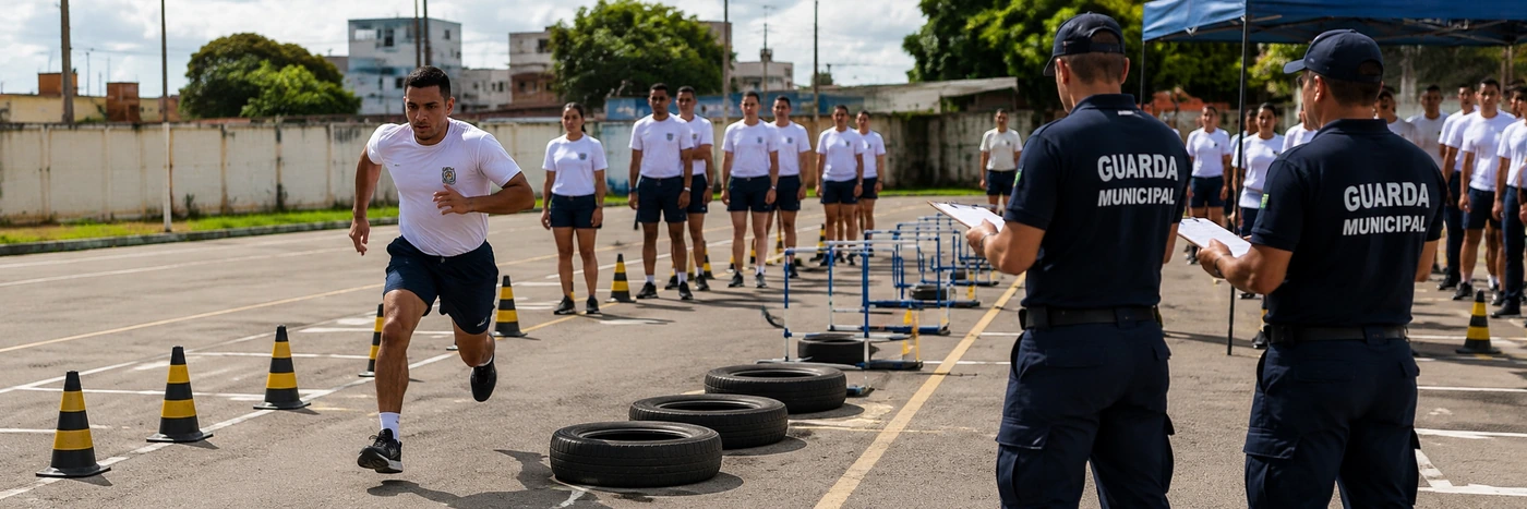 Cronograma do concurso da Guarda Municipal de Porto Velho Concurso Guarda Municipal com candidatos se preparando para as etapas da seleção em Porto Velho