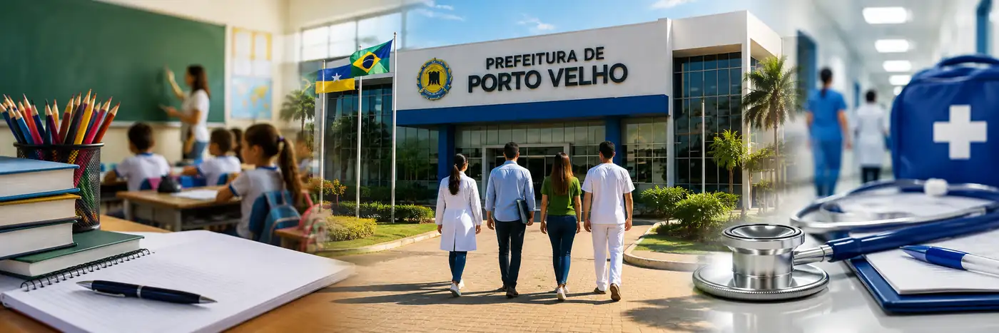 Educação e Saúde concentram vagas de concurso em Porto Velho Educação e Saúde representam áreas previstas no concurso de Porto Velho