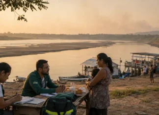 El Niño forte coloca Rondônia em alerta para seca, fumaça e impactos na saúde Equipe de saúde atua em comunidade ribeirinha durante preparação para El Niño em Rondônia
