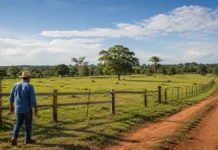 Porto Velho divulga VTN 2026 com valores de até R$ 21,2 mil por hectare ITR 2026 Porto Velho com produtor rural diante de propriedade no campo