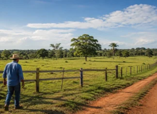 Porto Velho divulga VTN 2026 com valores de até R$ 21,2 mil por hectare ITR 2026 Porto Velho com produtor rural diante de propriedade no campo