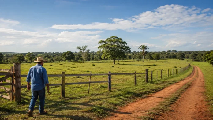ITR 2026 em Porto Velho: Valor da Terra Nua ITR 2026 Porto Velho com produtor rural diante de propriedade no campo
