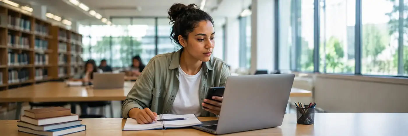 Estudante em ambiente de estudo representa a lista de espera do Prouni 2026