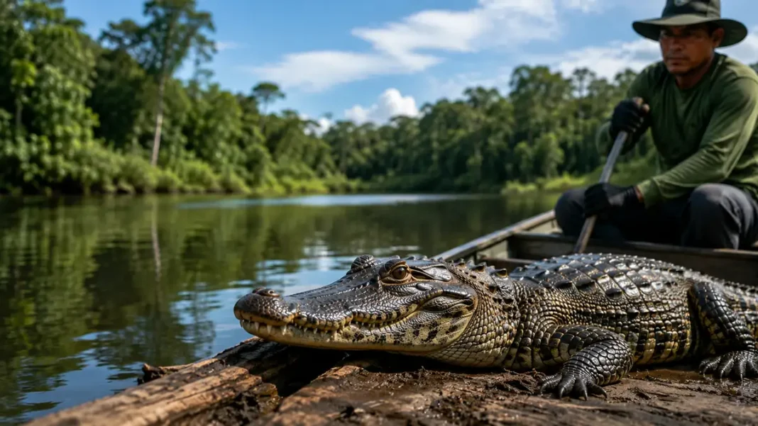 Manejo de jacarés no Cuniã une conservação e sustentabilidade Manejo de jacarés no Cuniã em área de conservação na Reserva Extrativista Lago do Cuniã