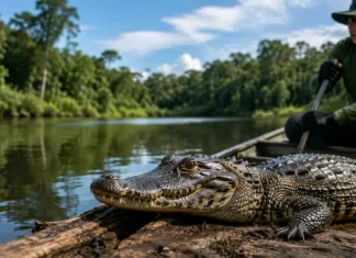 Manejo sustentável de jacarés do Cuniã une conservação e geração de renda Manejo de jacarés no Cuniã em área de conservação na Reserva Extrativista Lago do Cuniã