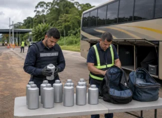 MPF recorre por pena maior em caso de 38 kg de mercúrio em Rondônia Imagem ilustrativa sobre mercúrio ilegal em Rondônia e transporte em ônibus