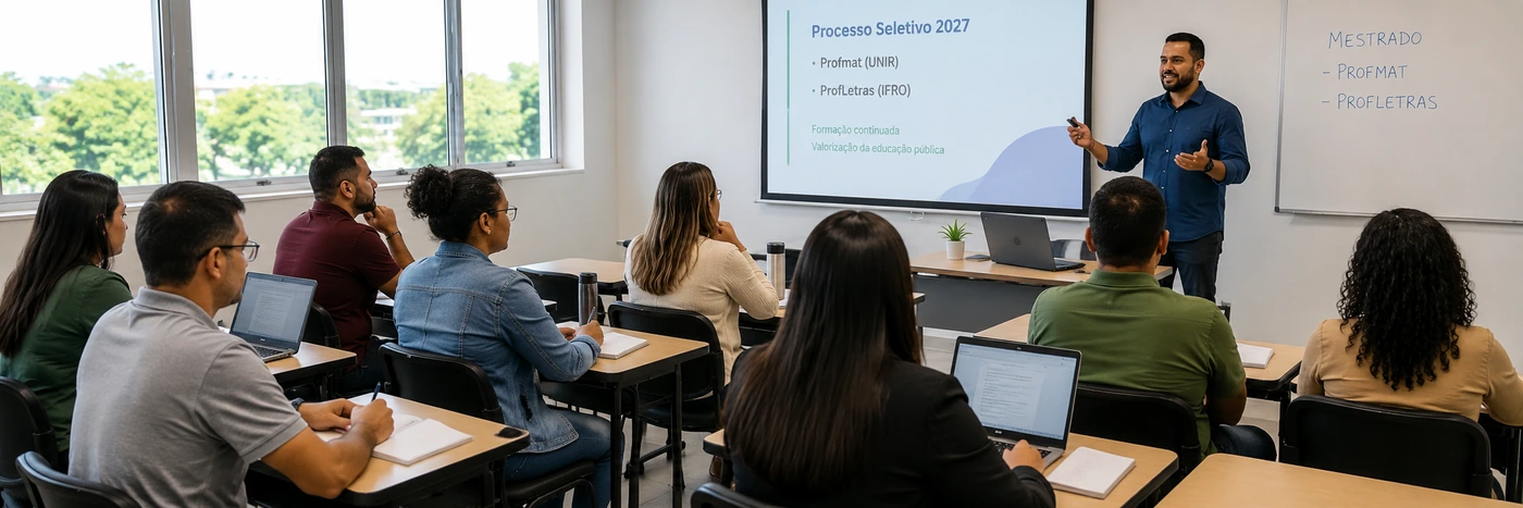 Formação de professores em programas de mestrado em Rondônia Professores participam de formação ligada a vagas de mestrado em Rondônia