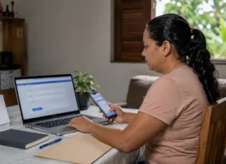 Minha Casa Minha Vida abre pré-inscrição para 90 casas em Guajará-Mirim Moradora faz pré-inscrição no Minha Casa Minha Vida em Guajará-Mirim pelo computador.