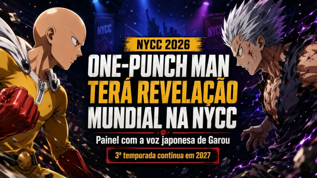 One-Punch Man na NYCC com Saitama, Garou e personagens do anime