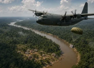 Operação Gota leva vacinas de avião a 20 aldeias da Amazônia Aeronave transporta vacinas durante missão da Operação Gota na Amazônia