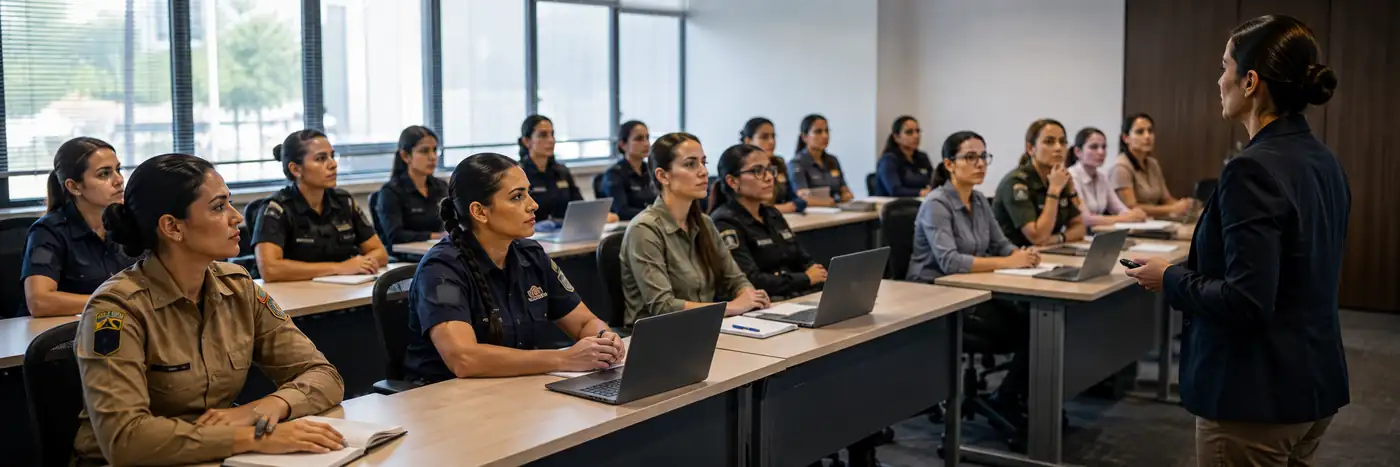 Formação para mulheres da segurança pública em curso de pós-graduação Mulheres da segurança pública participam de formação acadêmica relacionada à pós-graduação em segurança pública
