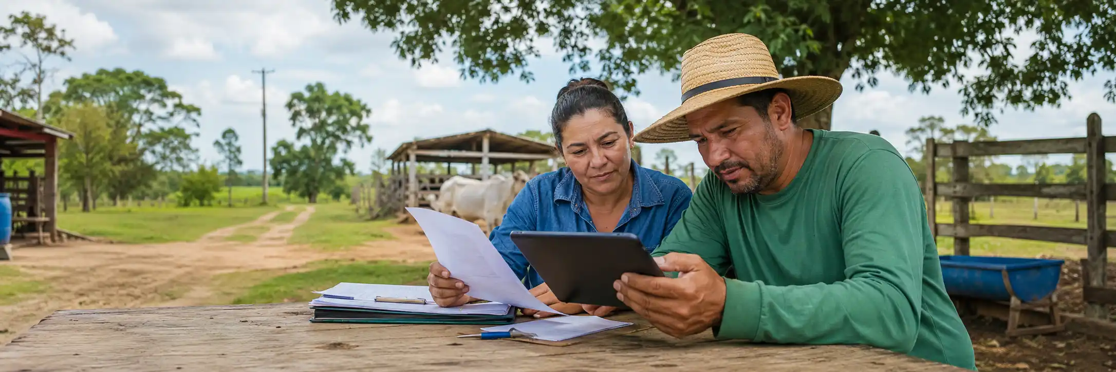 Produtores organizam informações para o Cadastro do produtor rural em Porto Velho.