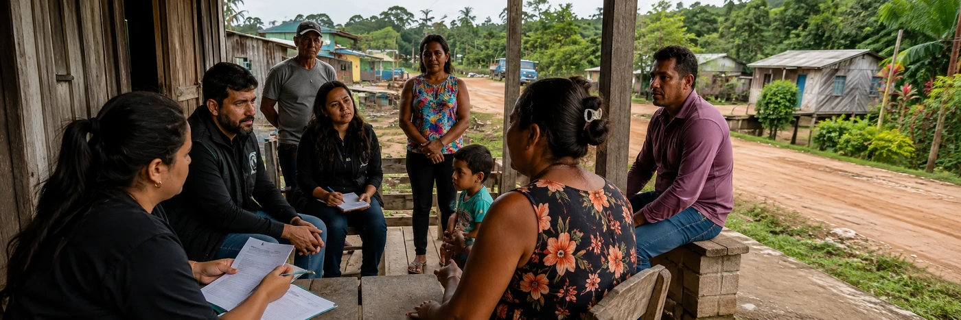Projeto Gente da 319 ouve moradores sobre regularização fundiária Moradores participam de atendimento sobre regularização fundiária na BR-319