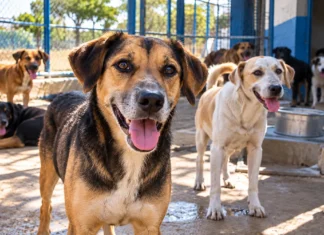 Cães recuperados aguardam adoção em Porto Velho; veja como participar Cães recuperados e disponíveis para adoção em Porto Velho, em ambiente de abrigo com luz natural