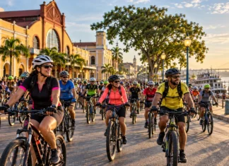Bike Tour Porto Velho abre 300 vagas gratuitas para domingo Ciclistas participam de passeio ciclístico ao ar livre na região histórica e ribeirinha de Porto Velho.