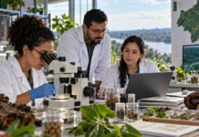 Rondônia abre até 20 bolsas de R$ 13 mil para fixar doutores no estado Bolsas para doutores em Rondônia com pesquisadores em ambiente de laboratório