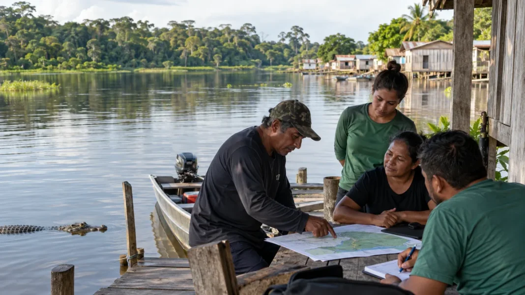 Carne de jacaré do Cuniã e reconhecimento de origem Comunidade do Cuniã participa de levantamento sobre a origem da carne de jacaré em território amazônico