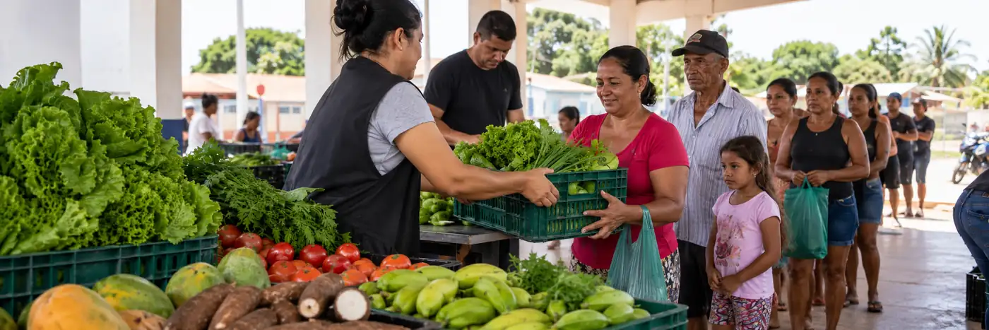 distribuição da Cesta Verde em Rolim de Moura
