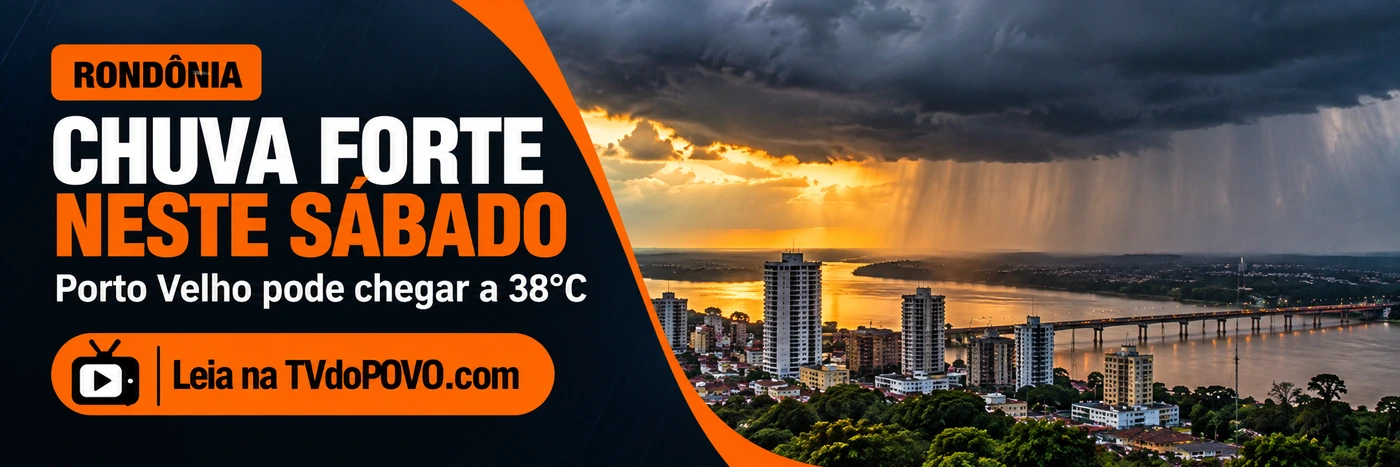 chuva forte em Rondônia neste sábado segundo previsão do INMET