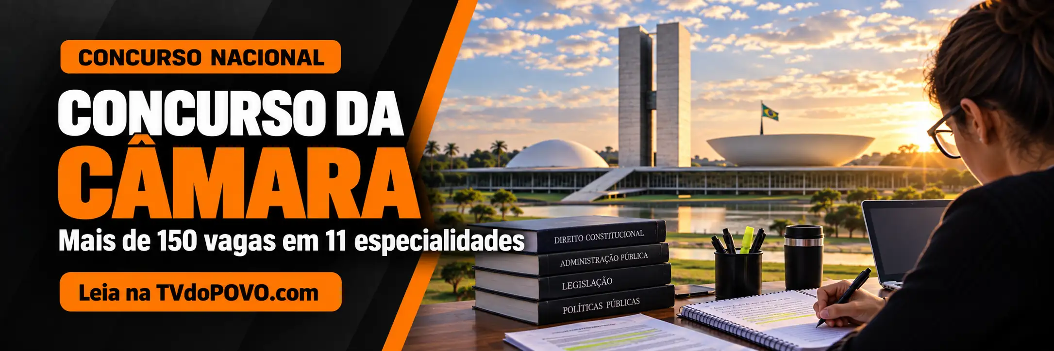 Concurso da Câmara com mais de 150 vagas em 11 especialidades
