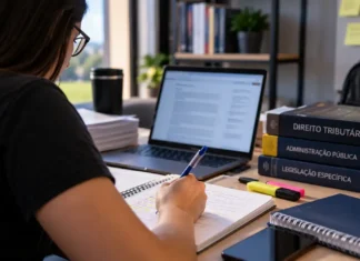 Receita avança em concurso com 146 vagas e prevê edital para dezembro Candidata estuda Direito Tributário e Administração Pública para o concurso da Receita Federal