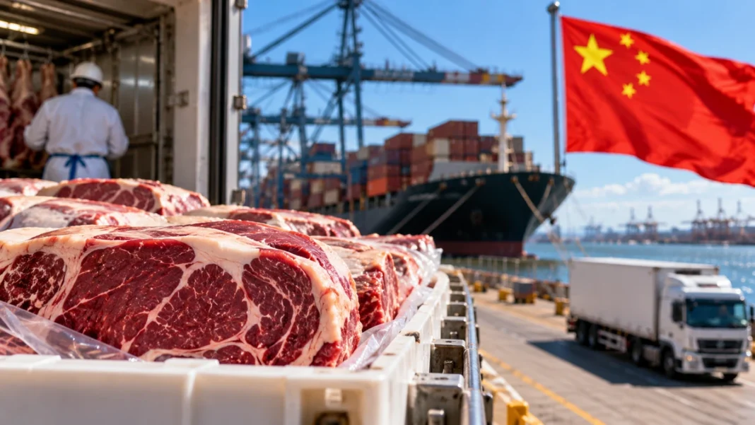 Brasil esgota cota de carne bovina na China; excedente terá tarifa de 67%