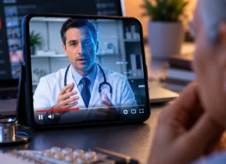 Governo cobra YouTube por vídeos com falsos médicos criados por IA Tela exibe avatar de médico gerado por inteligência artificial em vídeo sobre saúde