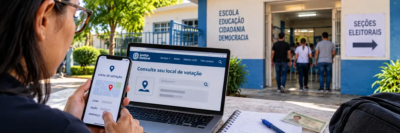 Consulta mostra endereço, zona e seção eleitoral consulta do local de votação para as Eleições 2026