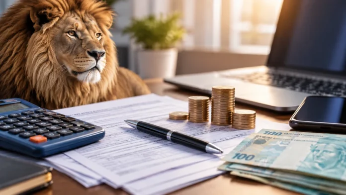 Lote residual do IRPF: consulta liberada em setembro de 2026 Imagem ilustrativa sobre lote residual do IRPF, com calculadora, documentos fiscais, dinheiro e celular em ambiente financeiro.