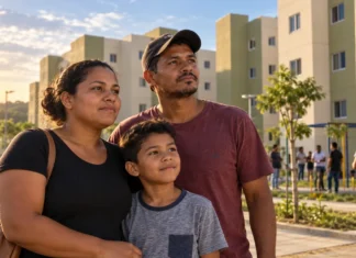 15 famílias voltam à seleção por uma moradia no Morar Melhor II Família em frente a conjunto habitacional representa nova etapa de seleção do Morar Melhor II em Ji-Paraná