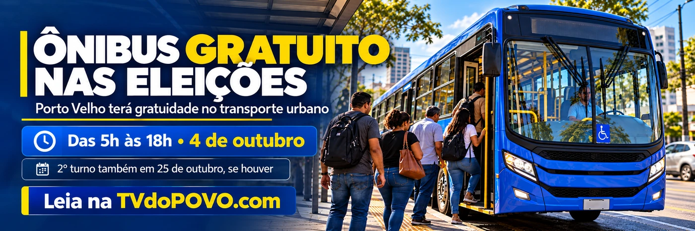 Transporte urbano gratuito nas eleições em Porto Velho Ônibus gratuito nas eleições em Porto Velho no transporte coletivo urbano
