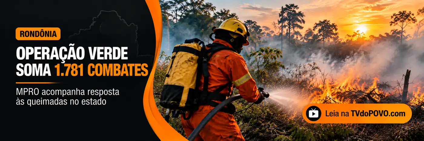 Operação Verde Rondônia — resposta às queimadas Faixa editorial sobre Operação Verde Rondônia e resposta às queimadas no estado