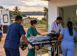 Serviço 24 horas na Ponta do Abunã registra 1.749 atendimentos em quatro meses atendimento de urgência na Ponta do Abunã com equipe de saúde e ambulância