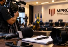 Prêmio MPRO de Jornalismo recebe inscrições até 15 de outubro Prêmio MPRO de Jornalismo 2026 com equipamentos de reportagem em ambiente institucional de Rondônia