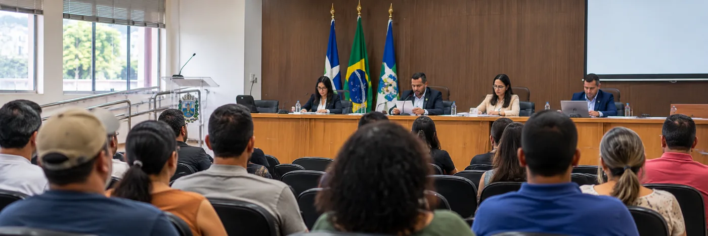 Audiência pública de prestação de contas em Nova Mamoré Moradores acompanham audiência pública em plenário municipal durante prestação de contas em Nova Mamoré