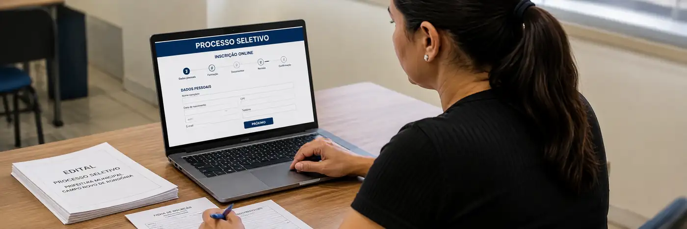 Inscrições do processo seletivo Campo Novo são gratuitas e on-line Inscrição on-line no processo seletivo Campo Novo